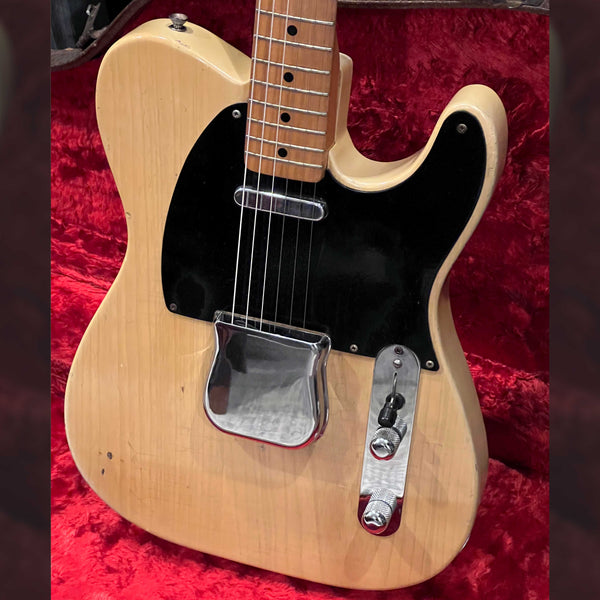 Fender Telecaster 1953 Butterscotch Blonde Blackguard Vintage Electric Guitar Body Front Case