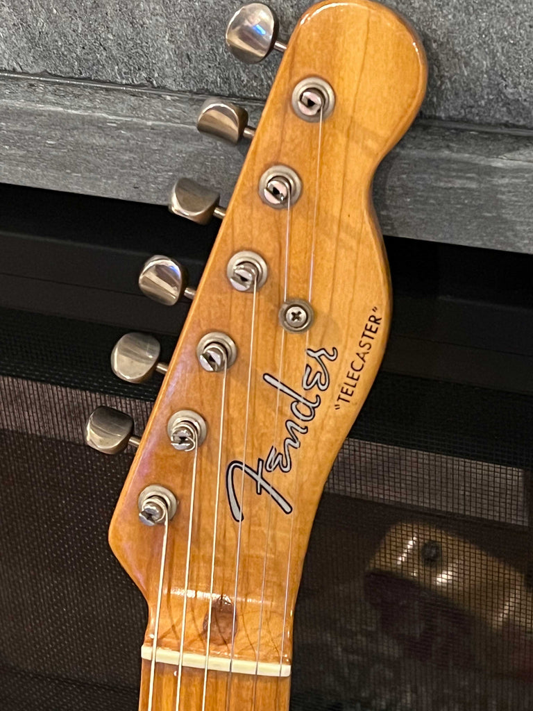 Fender Telecaster 1953 Butterscotch Blonde Blackguard Vintage Electric Guitar Headstock Logo