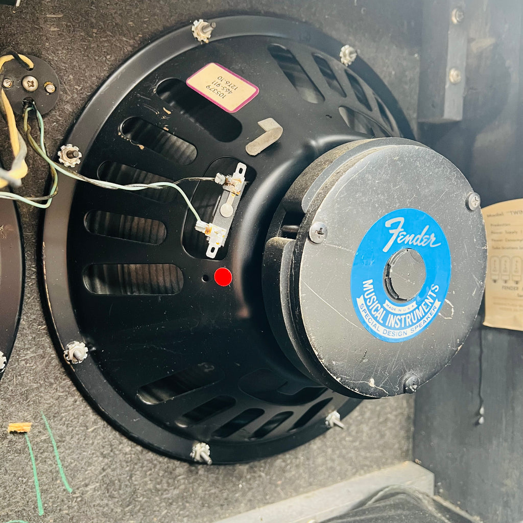 Fender Twin Reverb Amp Drip Edge 2x12" Combo Amplifier 1969 - Black - 19