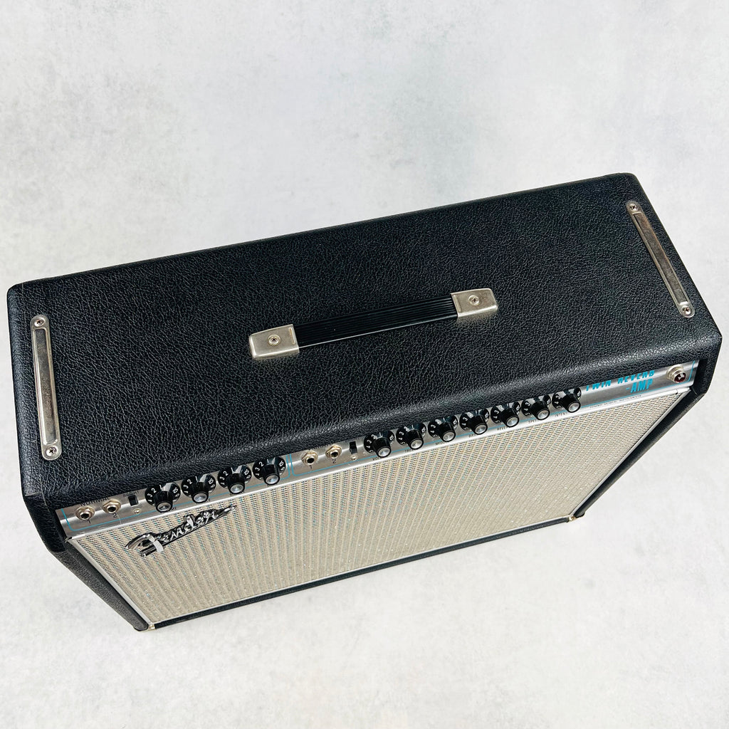 Fender Twin Reverb Amp Drip Edge 2x12" Combo Amplifier 1969 - Black - 2
