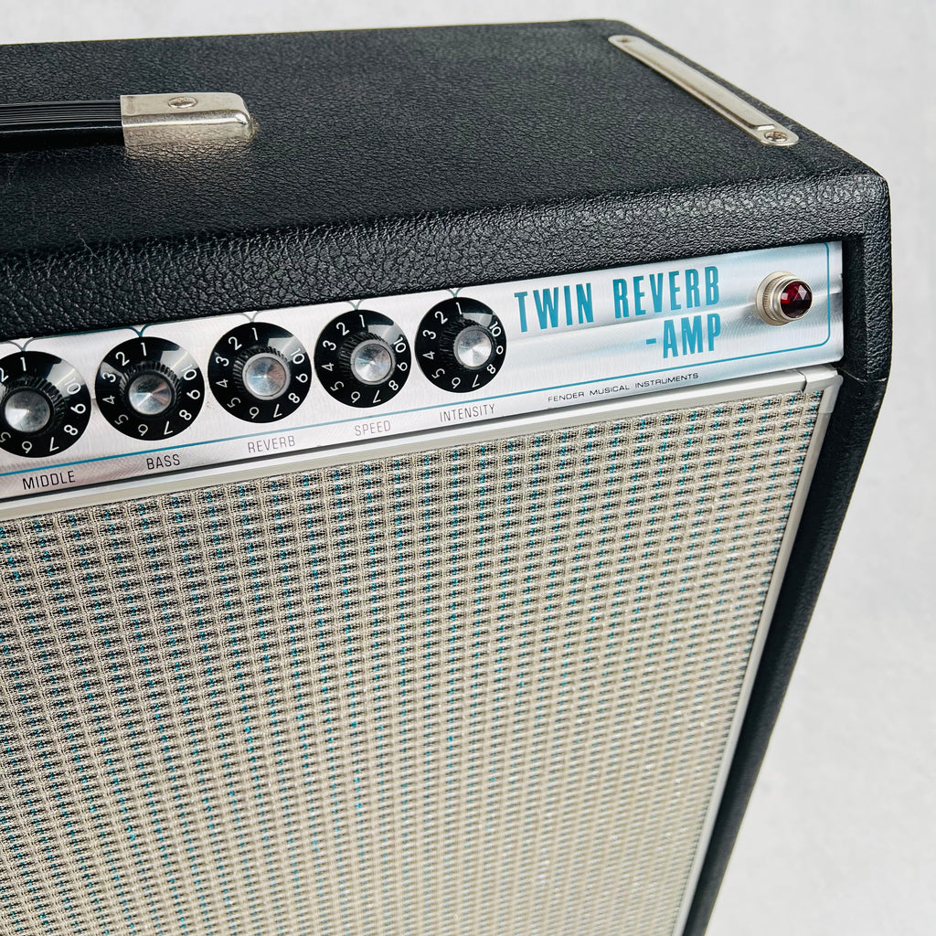 Fender Twin Reverb Amp Drip Edge 2x12" Combo Amplifier 1969 - Black - 5