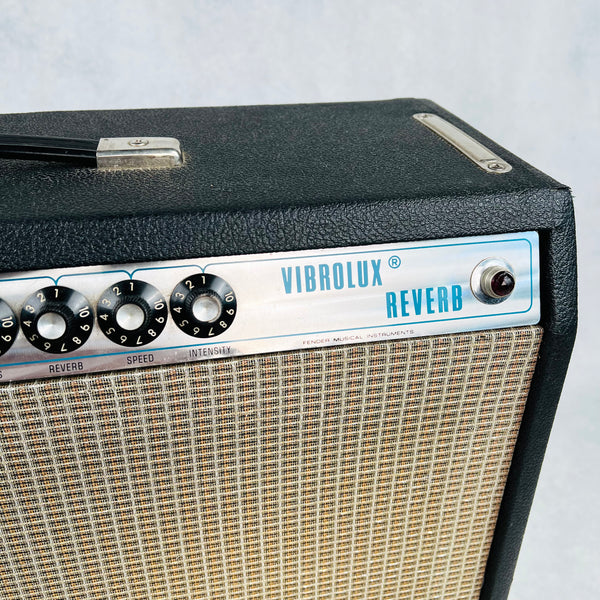 Fender Vibrolux Reverb Silver Panel 2x10" Combo Amplifier 1977 - Black - 5