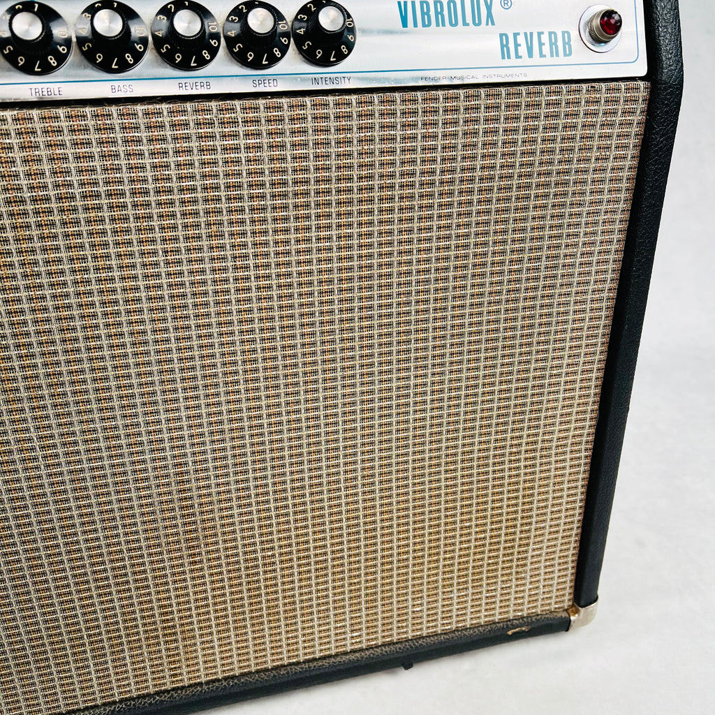 Fender Vibrolux Reverb Silver Panel 2x10" Combo Amplifier 1977 - Black - 6