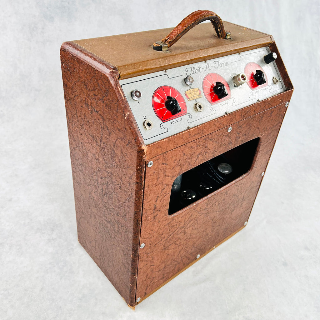 Flot-A-Tone Model 600 1x12" Combo Amp 1950 - Brown - 9