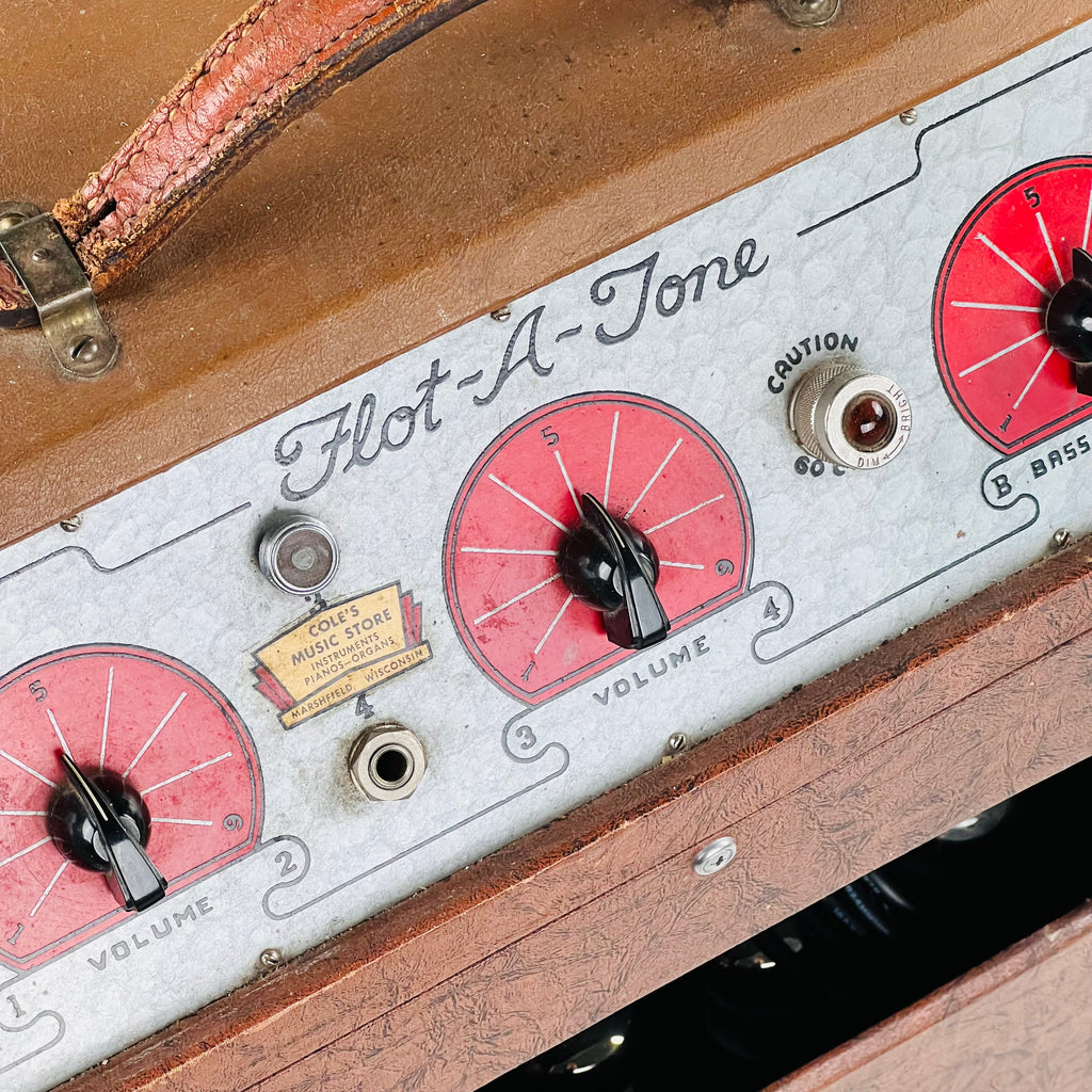 Flot-A-Tone Model 600 1x12" Combo Amp 1950 - Brown - 11