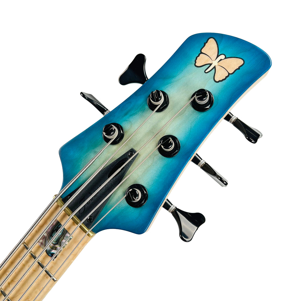 Fodera Emperor Elite Quilt Top 5-String Bass - Bora Blueburst - 10