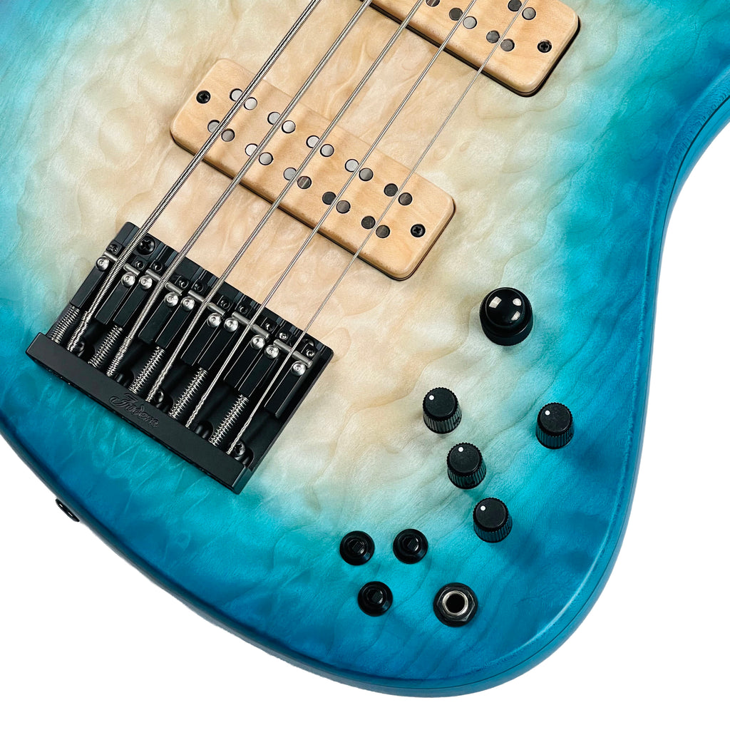 Fodera Emperor Elite Quilt Top 5-String Bass - Bora Blueburst - 5