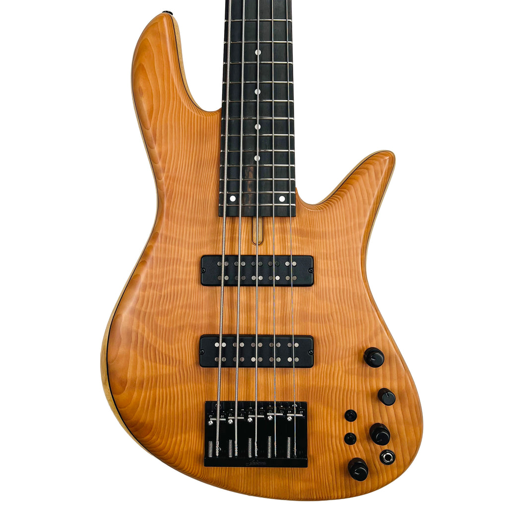 Fodera Emperor Standard Special Redwood Flame 5-String Bass - Natural - 1
