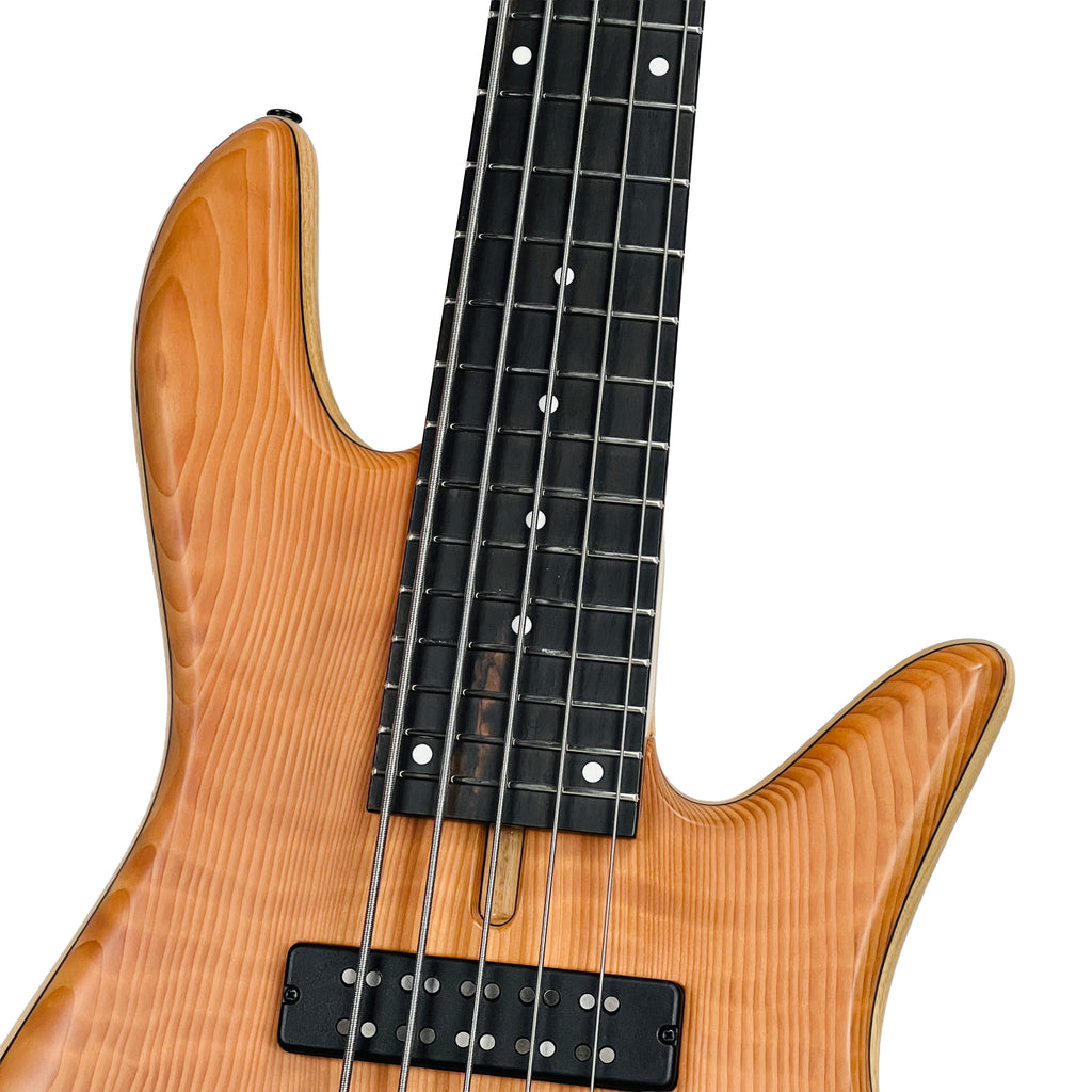 Fodera Emperor Standard Special Redwood Flame 5-String Bass - Natural - 3