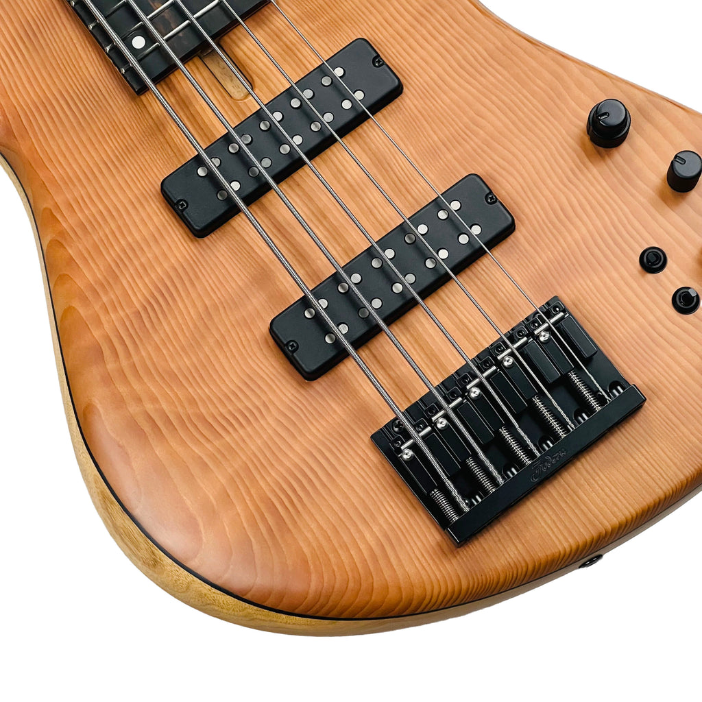 Fodera Emperor Standard Special Redwood Flame 5-String Bass - Natural - 4
