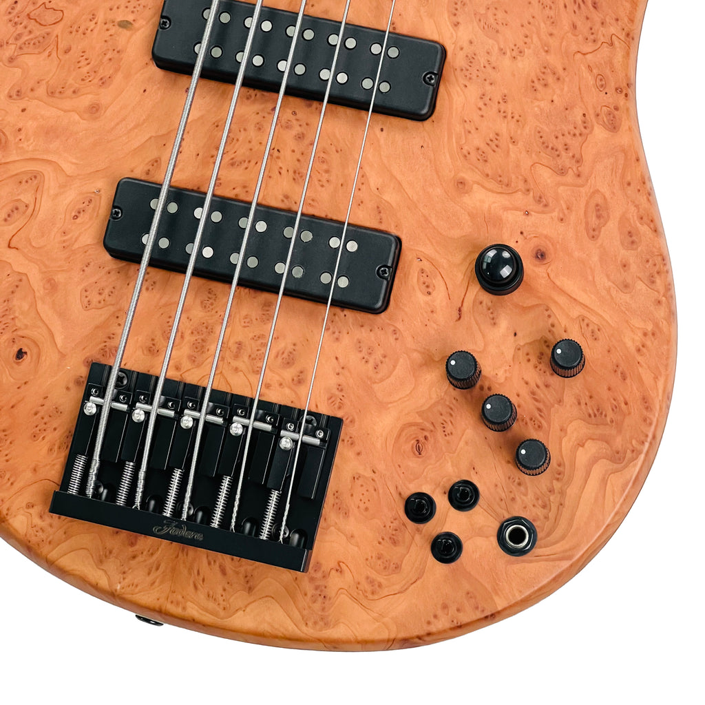 Fodera Imperial Elite MG 5-String Redwood Burl / Walnut - Natural - 5