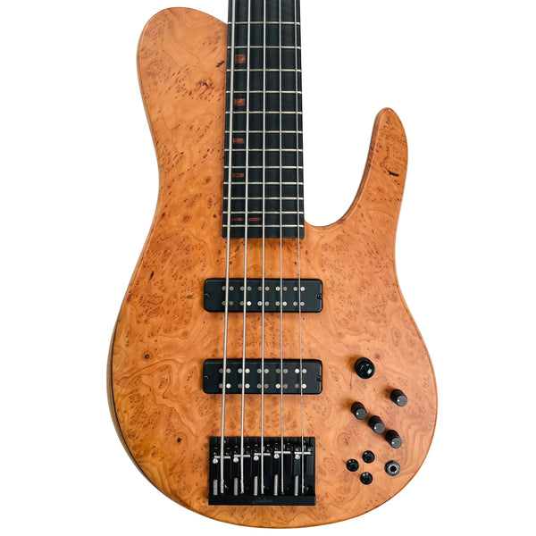 Fodera Imperial Elite MG 5-String Redwood Burl / Walnut - Natural - 1