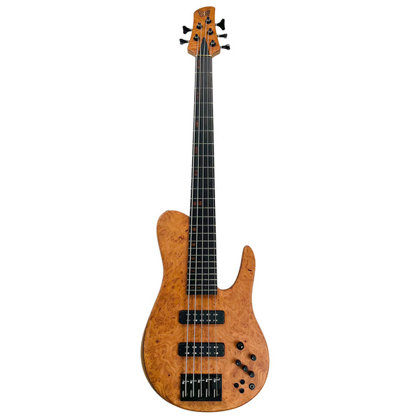 Fodera Imperial Elite MG 5-String Redwood Burl / Walnut - Natural - 2