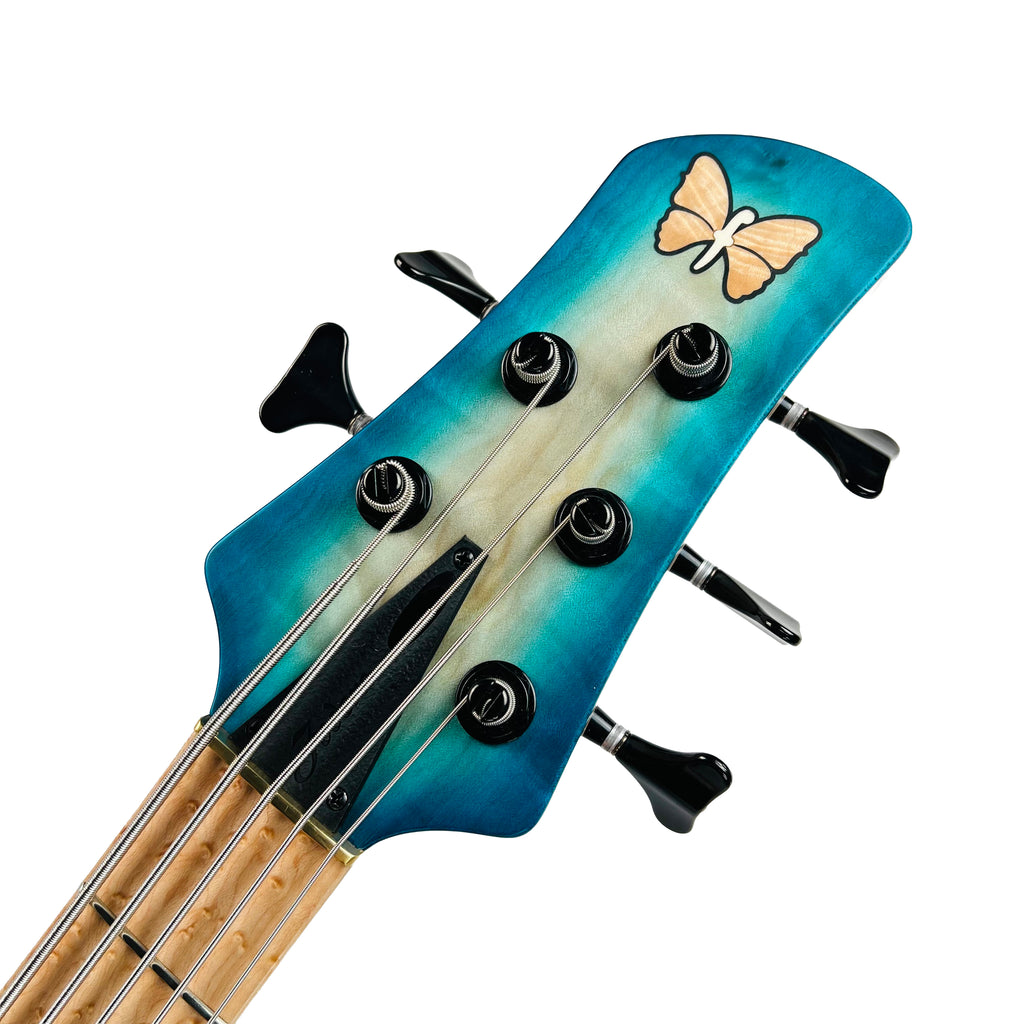 Fodera Monarch Elite Quilt Top 5-String Bass - Bora Blue Burst - 11