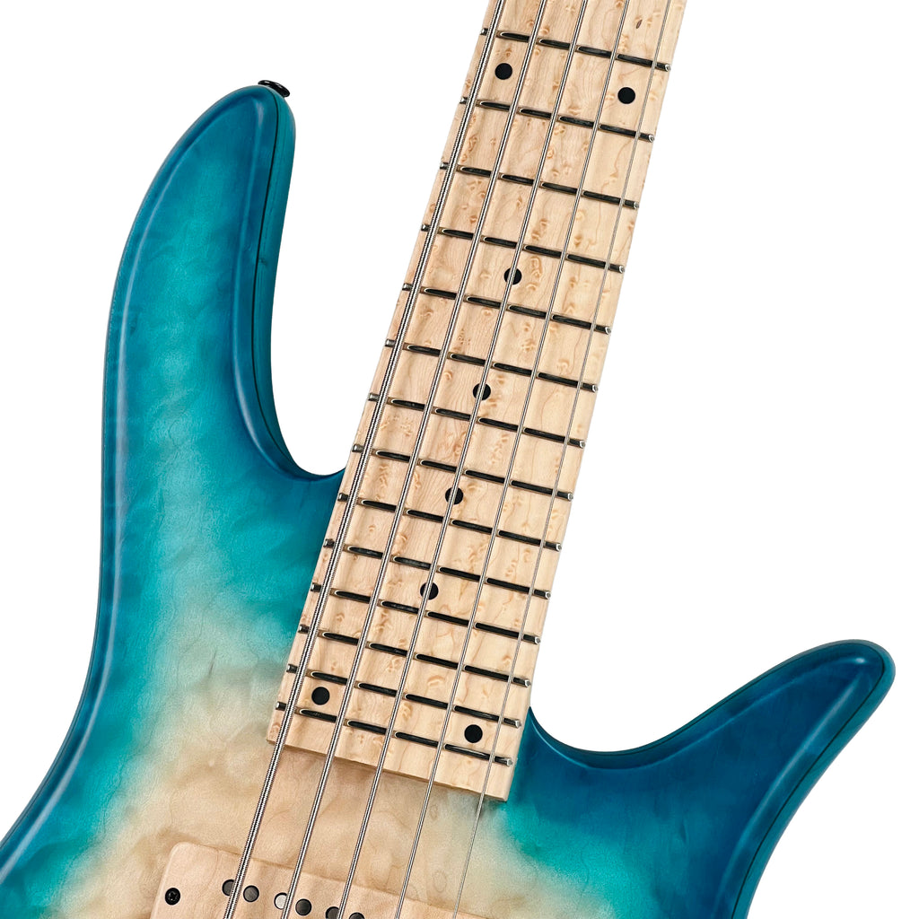Fodera Monarch Elite Quilt Top 5-String Bass - Bora Blue Burst - 3