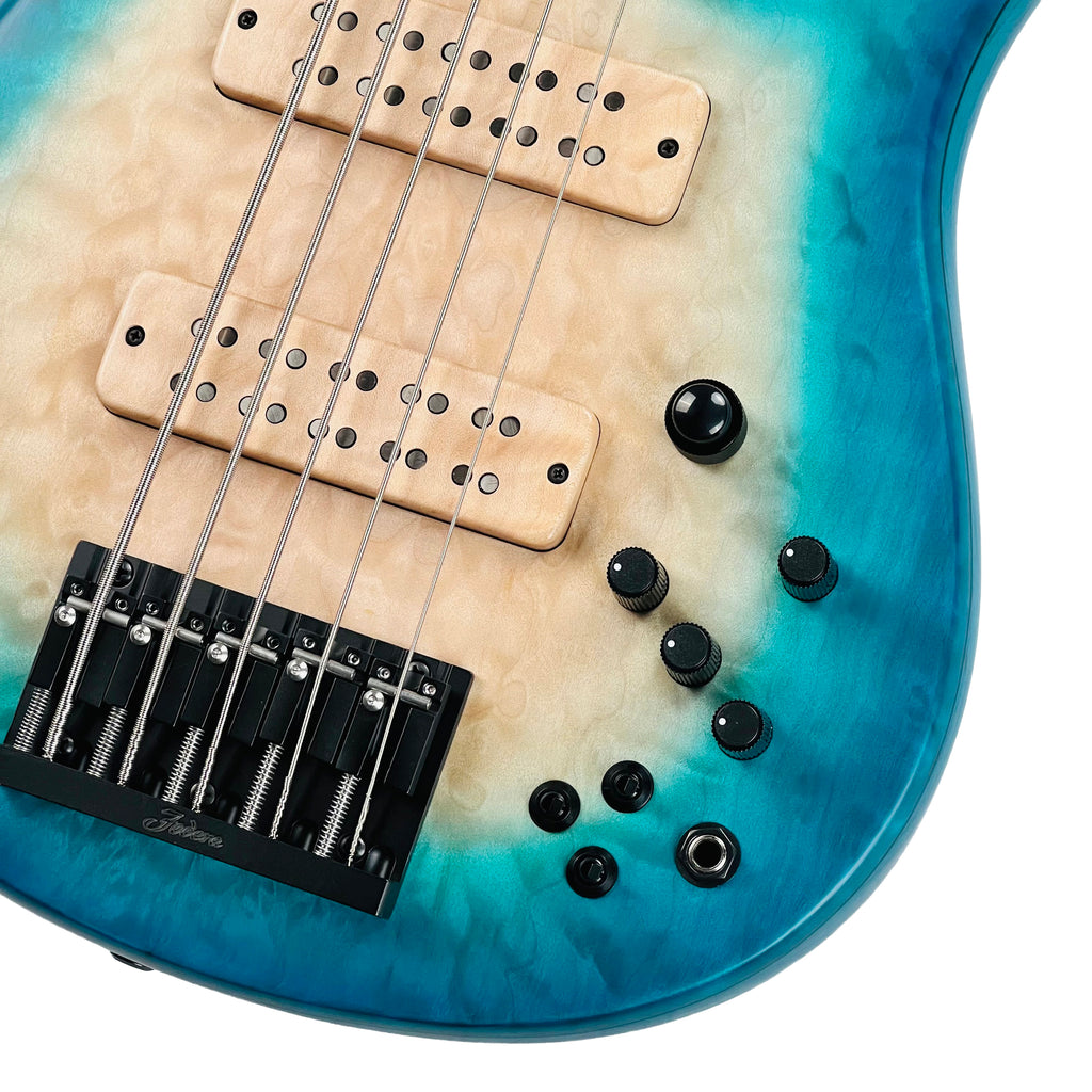 Fodera Monarch Elite Quilt Top 5-String Bass - Bora Blue Burst - 5