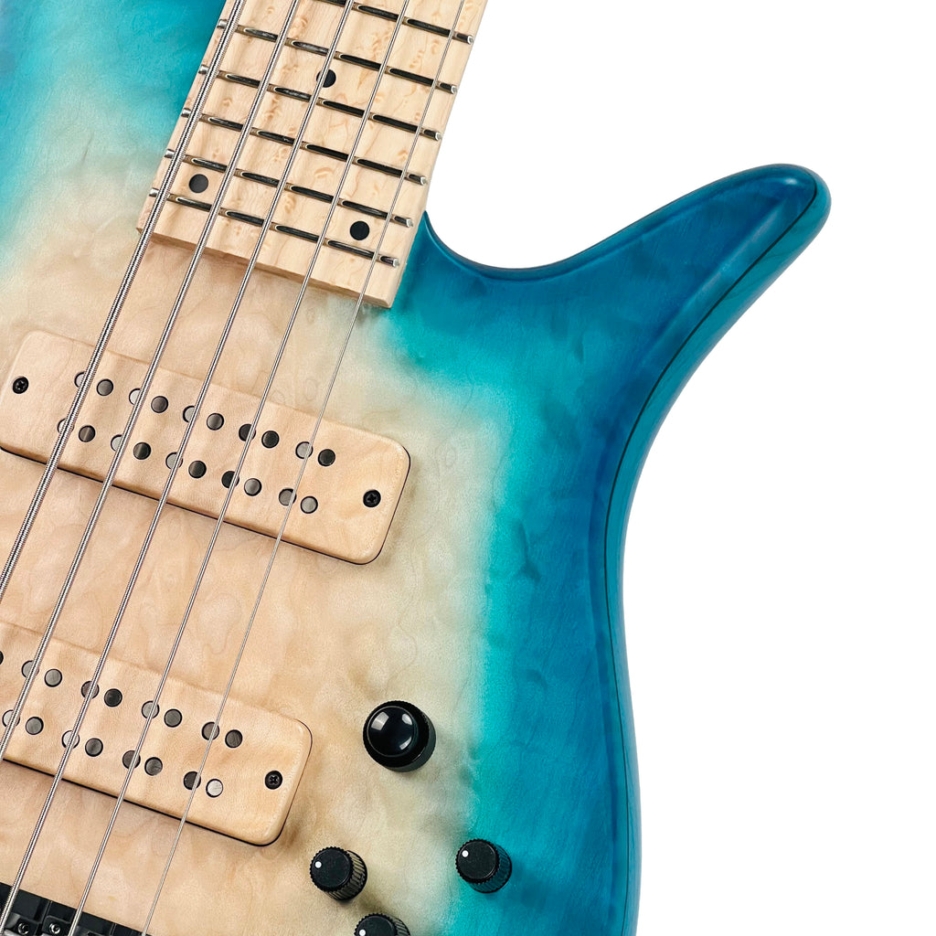 Fodera Monarch Elite Quilt Top 5-String Bass - Bora Blue Burst - 6