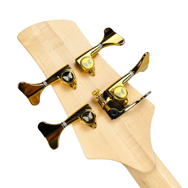 Fodera Victor Wooten '83 4-String Electric Bass Guitar Flame Top Natural - 14
