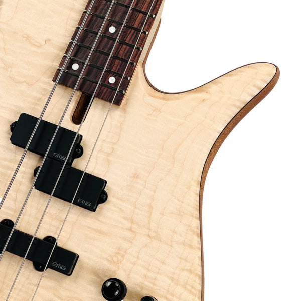 Fodera Victor Wooten '83 4-String Electric Bass Guitar Flame Top Natural - 6