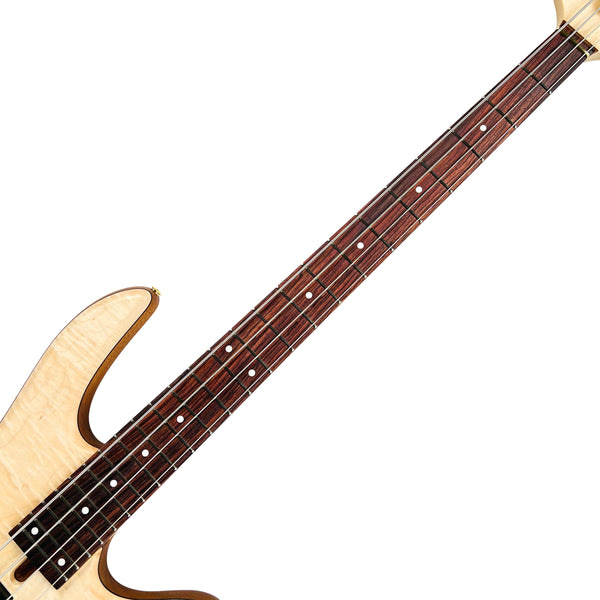 Fodera Victor Wooten '83 4-String Electric Bass Guitar Flame Top Natural - 7
