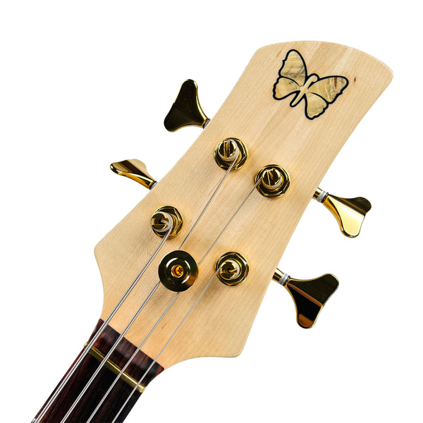 Fodera Victor Wooten '83 4-String Electric Bass Guitar Flame Top Natural - 8