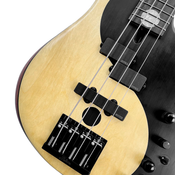 Fodera Yin Yang 4 Standard Series II Pau Amarillo / Walnut 4-String Bass Guitar - Natural - 4