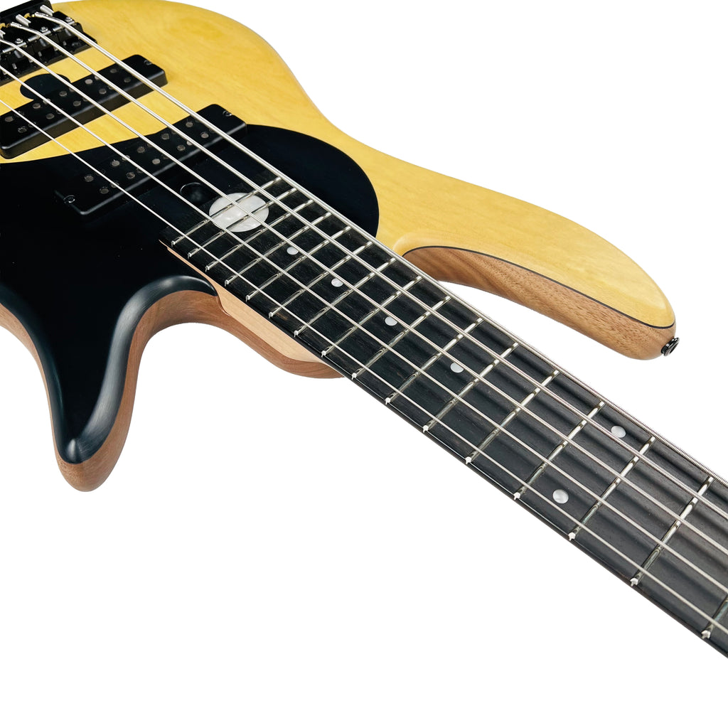 Fodera Yin Yang 5 Standard Series II Pau Amarillo / Walnut - Natural - 10