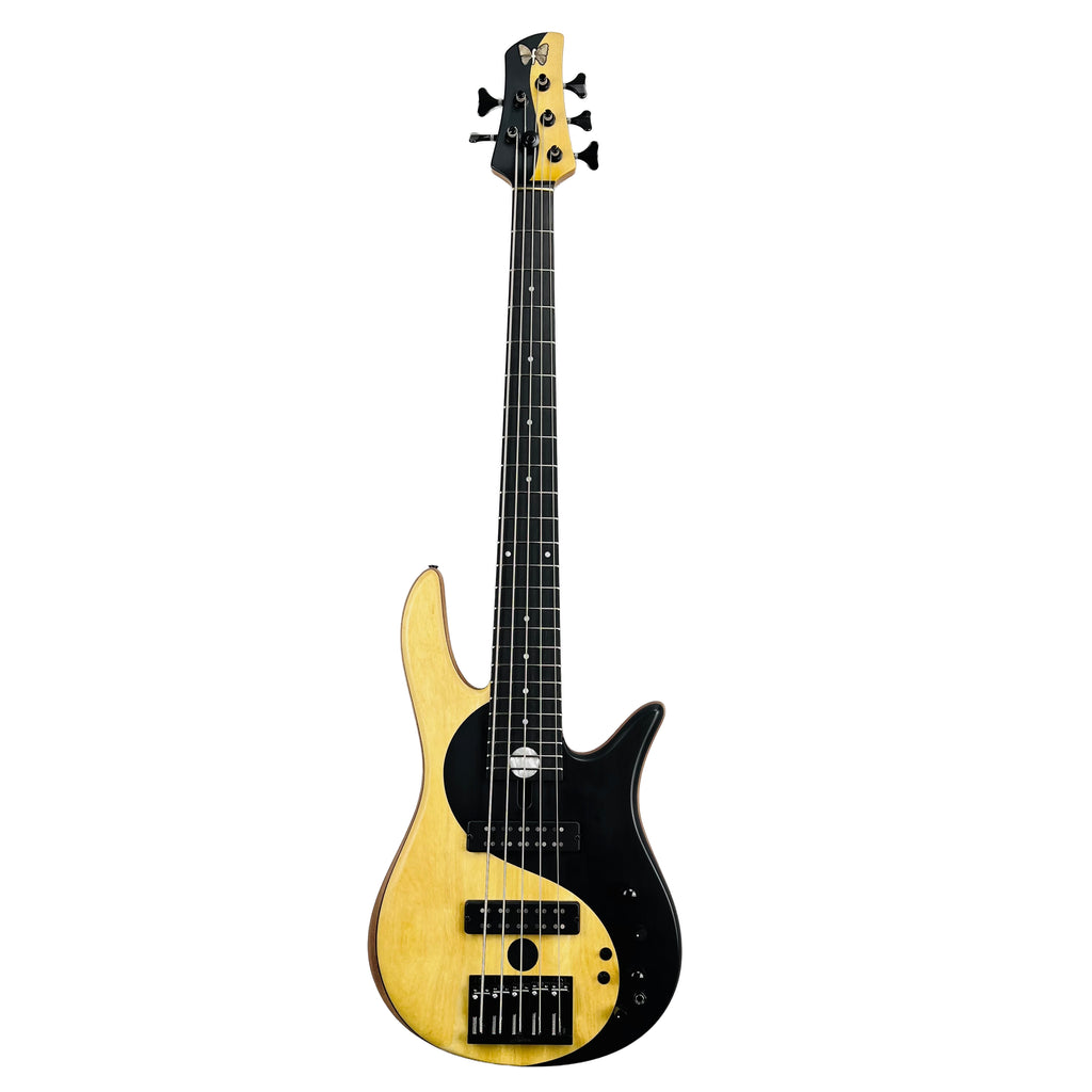 Fodera Yin Yang 5 Standard Series II Pau Amarillo / Walnut - Natural - 2