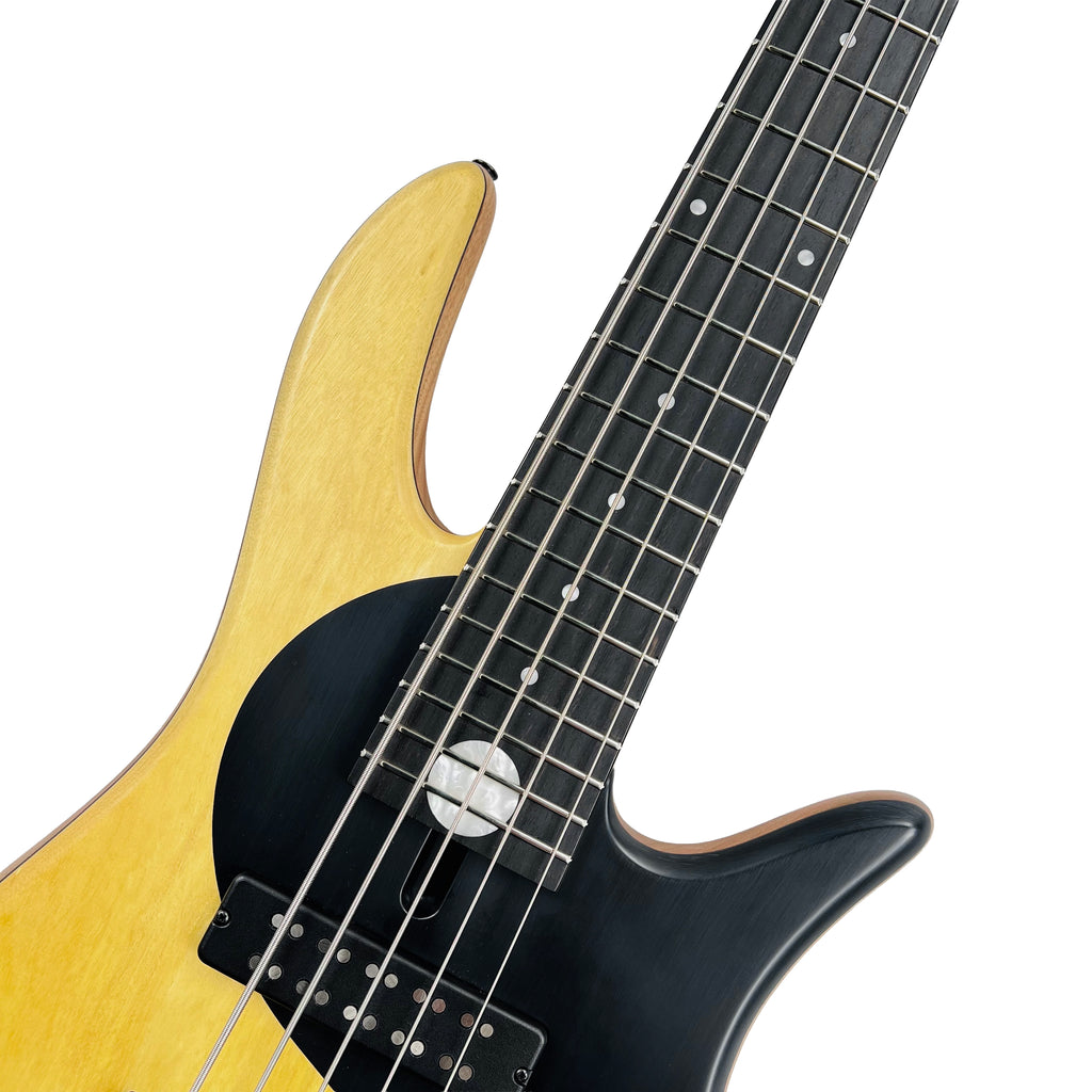 Fodera Yin Yang 5 Standard Series II Pau Amarillo / Walnut - Natural - 3