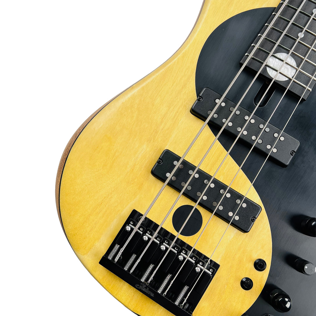Fodera Yin Yang 5 Standard Series II Pau Amarillo / Walnut - Natural - 4