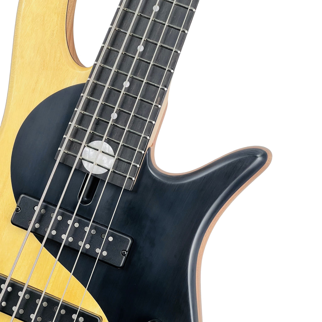 Fodera Yin Yang 5 Standard Series II Pau Amarillo / Walnut - Natural - 6