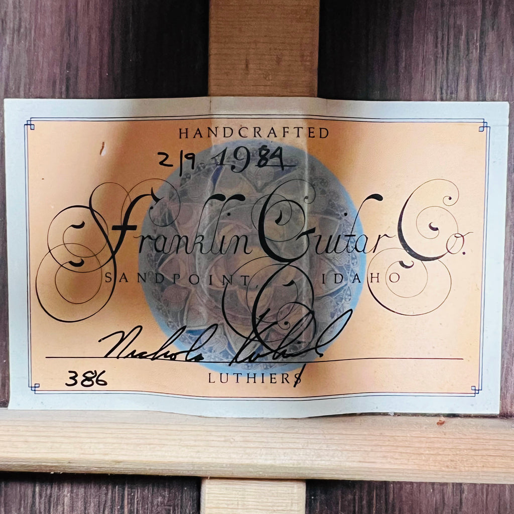 Franklin Orchestra Model Brazilian Rosewood OM Acoustic Guitar 1984 - Natural - 10