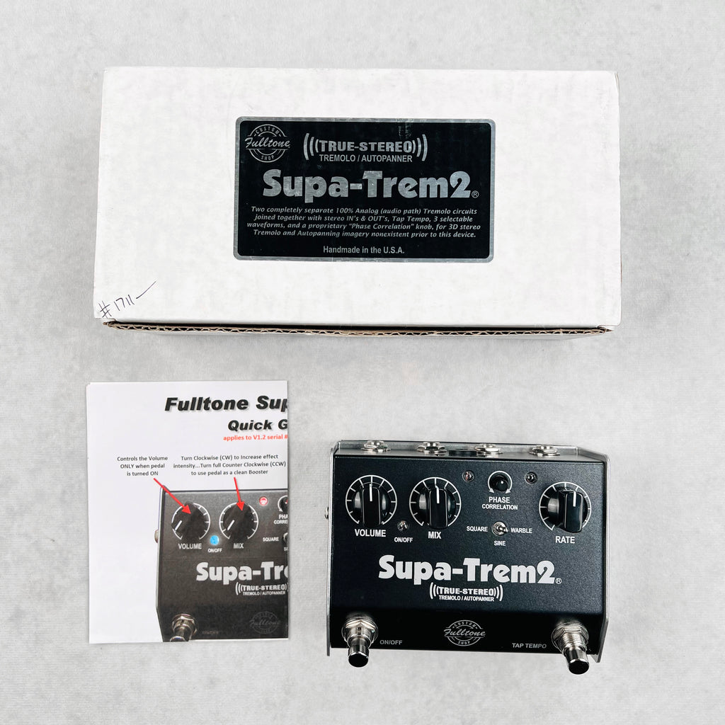 Fulltone Custom Shop Supa Trem 2 Tremolo Pedal - Black - 9