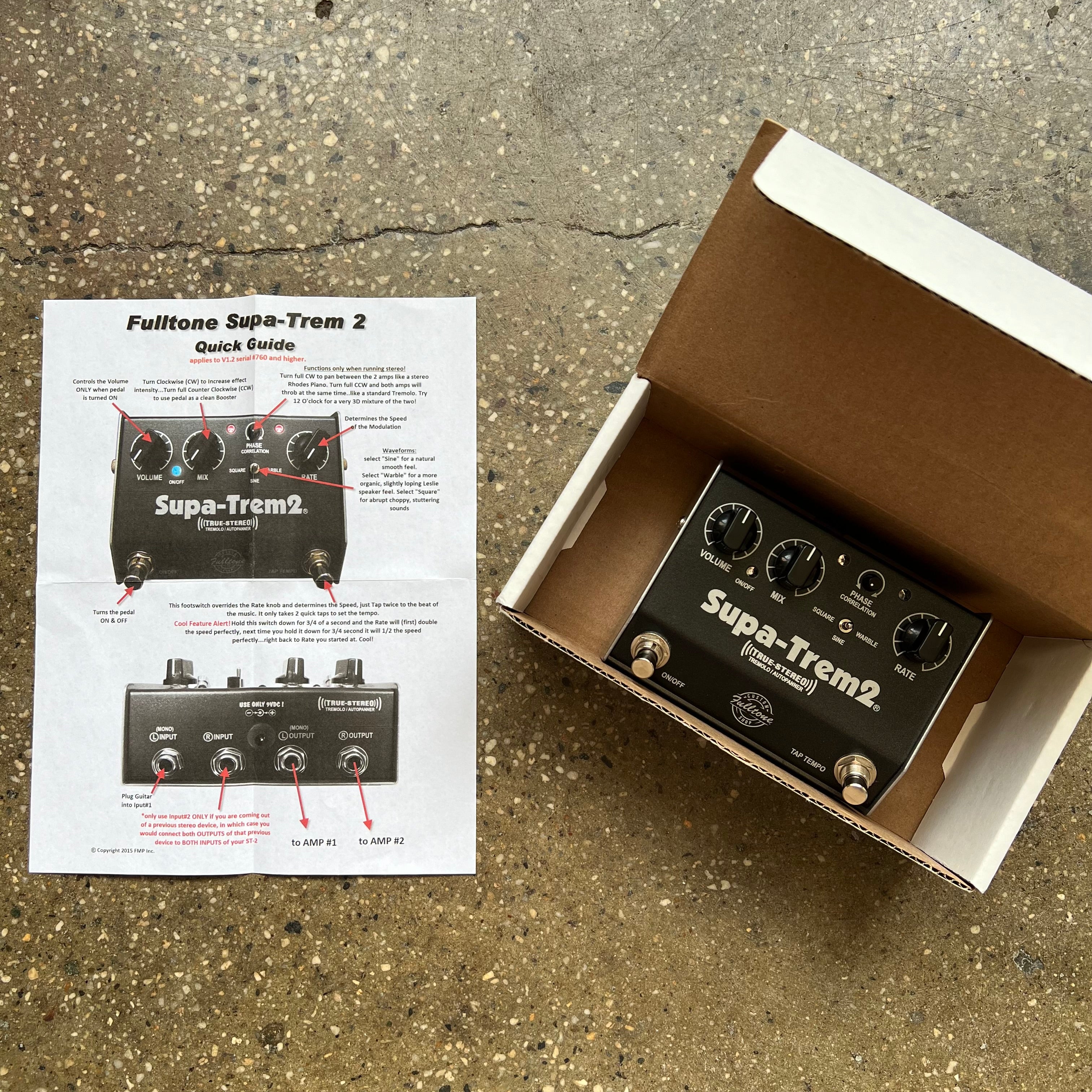 Fulltone Custom Shop Supa-Trem 2 Tremolo Pedal - Black