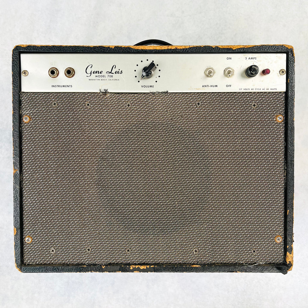 Gene Leis Model 708 1x8" Combo Amplifier 1960s - Black - 1