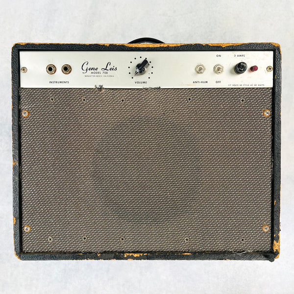 Gene Leis Model 708 1x8" Combo Amplifier 1960s - Black - 1