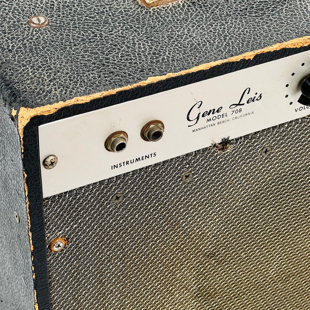 Gene Leis Model 708 1x8" Combo Amplifier 1960s - Black - 2