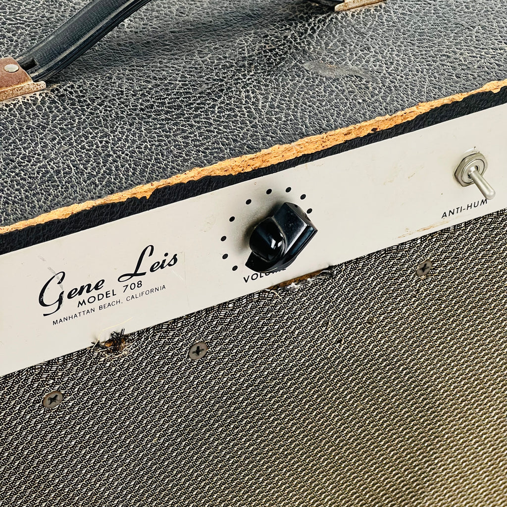 Gene Leis Model 708 1x8" Combo Amplifier 1960s - Black - 3