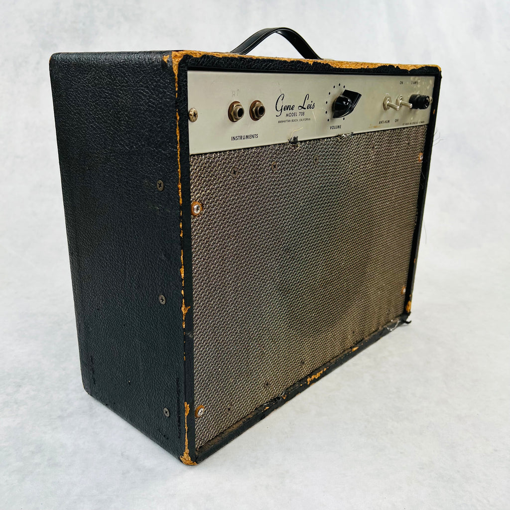 Gene Leis Model 708 1x8" Combo Amplifier 1960s - Black - 7