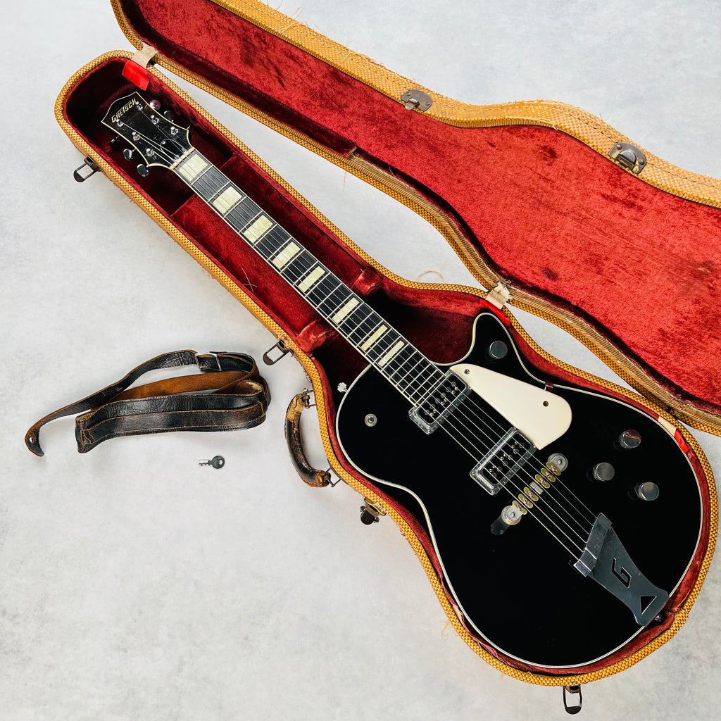 1955 Gretsch 6128 Duo Jet Vintage Electric Guitar - Black - 25