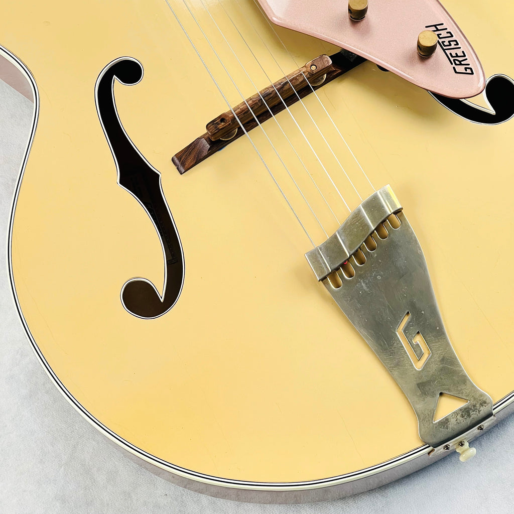 Gretsch 6199 Convertible Hollow Body Guitar 1956 - Lotus Ivory & Copper Mist - 4