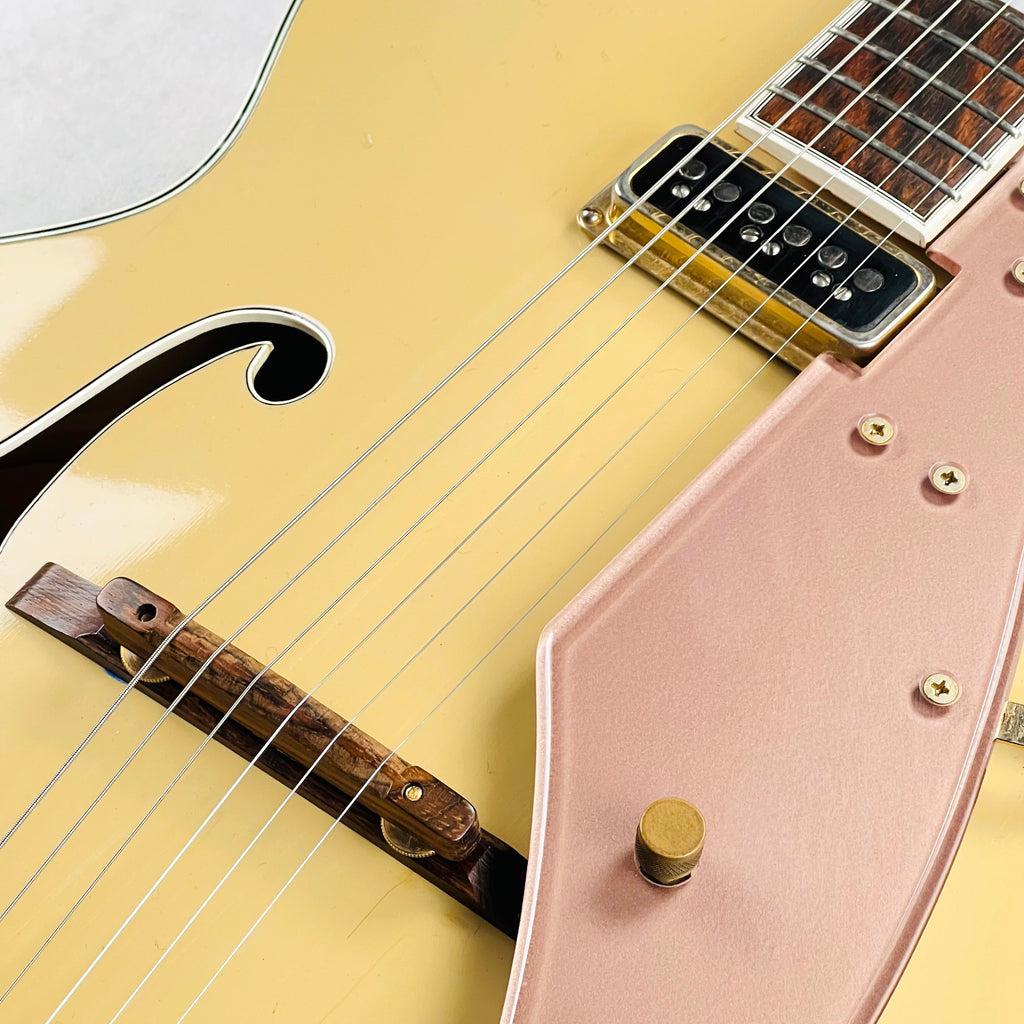 Gretsch 6199 Convertible Hollow Body Guitar 1956 - Lotus Ivory & Copper Mist - 7