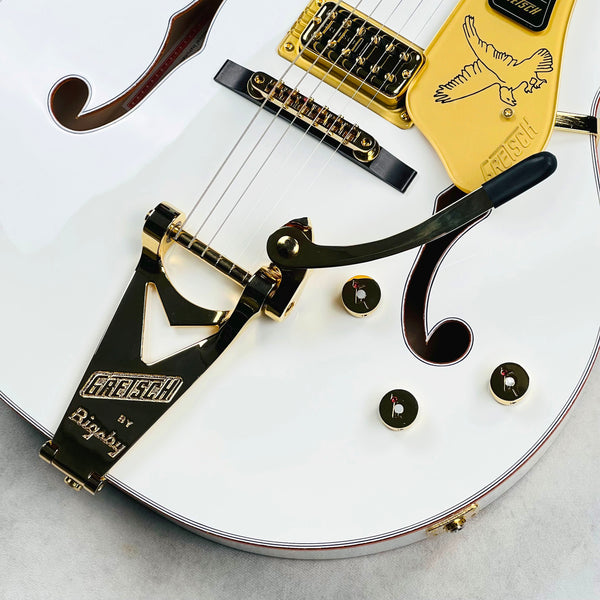 Gretsch Falcon Hollow Body with String-Thru Bigsby - White - 5