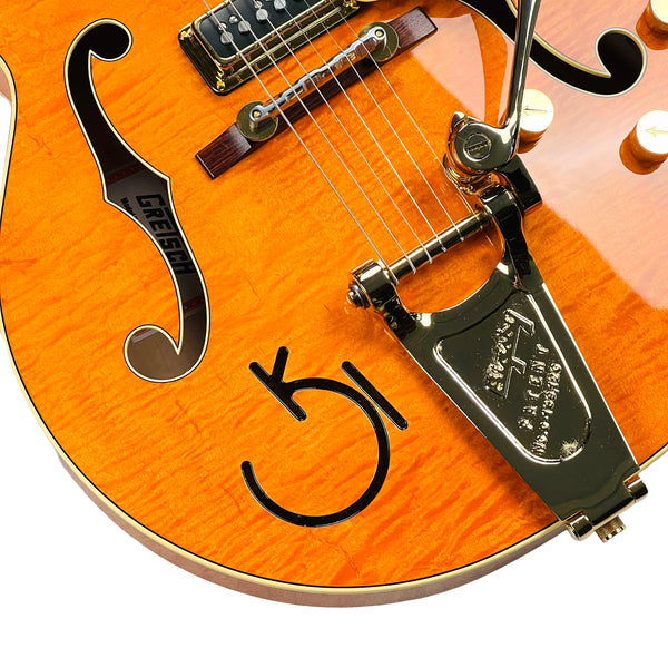 Gretsch G6120T-55 Vintage Select Edition '55 Chet Atkins Hollow Body with Bigsby - Western Orange Stain Lacquer - 4