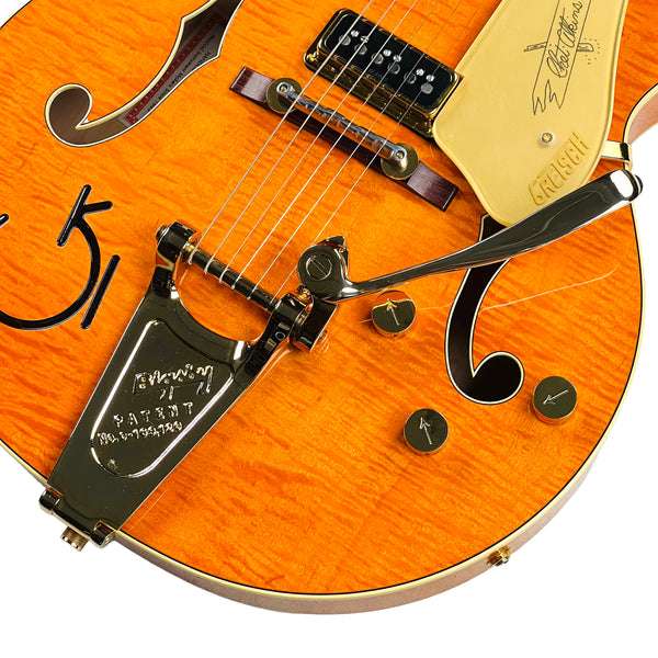 Gretsch G6120T-55 Vintage Select Edition '55 Chet Atkins Hollow Body with Bigsby - Western Orange Stain Lacquer - 5