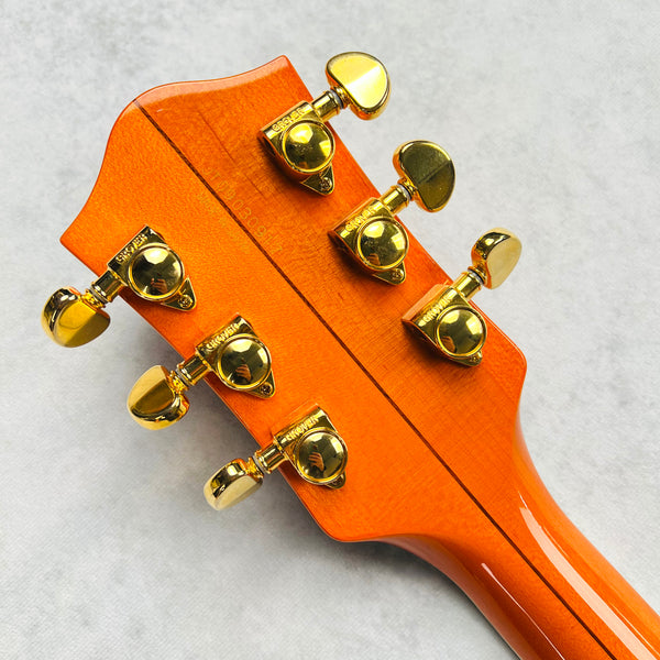 Gretsch G6120TM Chet Atkins Nashville Hollow Body Tiger Maple 2009 - Orange Stain - 17