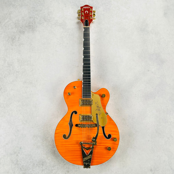 Gretsch G6120TM Chet Atkins Nashville Hollow Body Tiger Maple 2009 - Orange Stain - 2