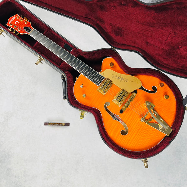 Gretsch G6120TM Chet Atkins Nashville Hollow Body Tiger Maple 2009 - Orange Stain - 21
