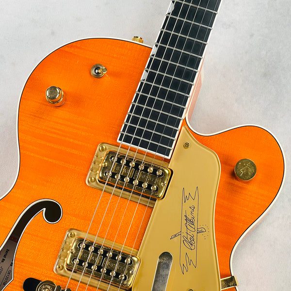 Gretsch G6120TM Chet Atkins Nashville Hollow Body Tiger Maple 2009 - Orange Stain - 3