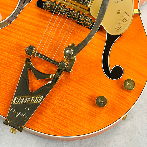 Gretsch G6120TM Chet Atkins Nashville Hollow Body Tiger Maple 2009 - Orange Stain - 5